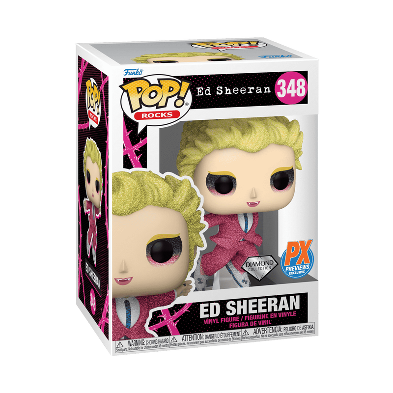 348 Funko POP! Ed Sheeran - Ed Sheeran in Pink Suit Diamond Glitter