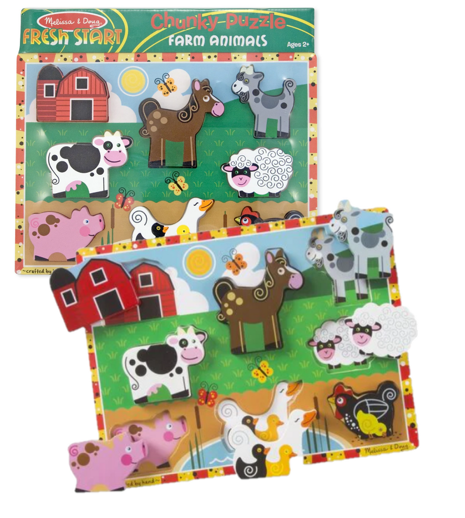 3723 Melissa & Doug Chunky Puzzle Farm Animals