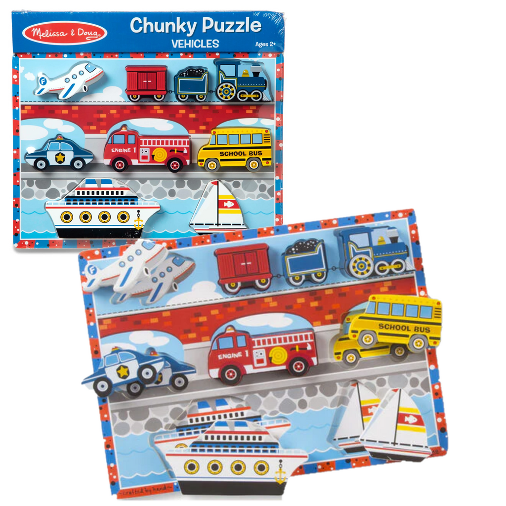 3725 Melissa & Doug Vehicles Chunky Puzzle