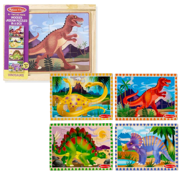 3791 Melissa & Doug Dinosaur Jigsaw Puzzles in a Box