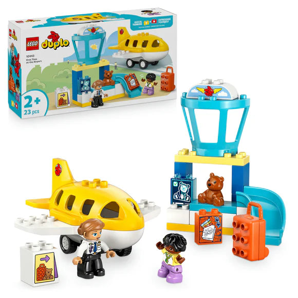 LEGO® DUPLO® Town First Time at the Airport Building Toy for Pretend Play 10443