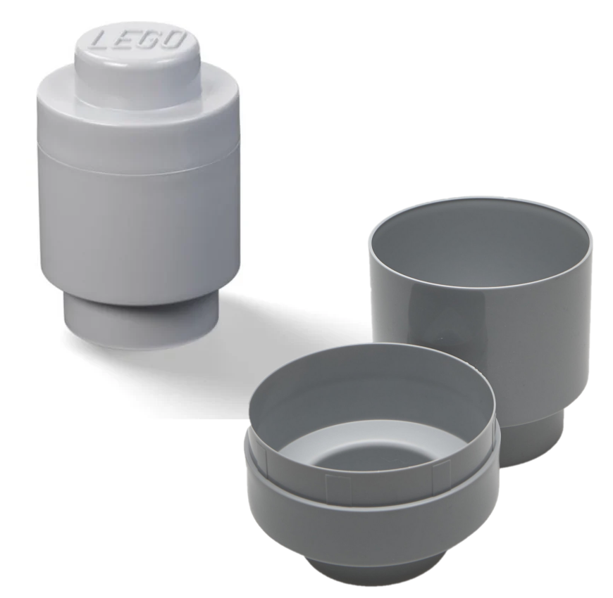 4030 LEGO Storage Brick - 1 Knob Round Grey