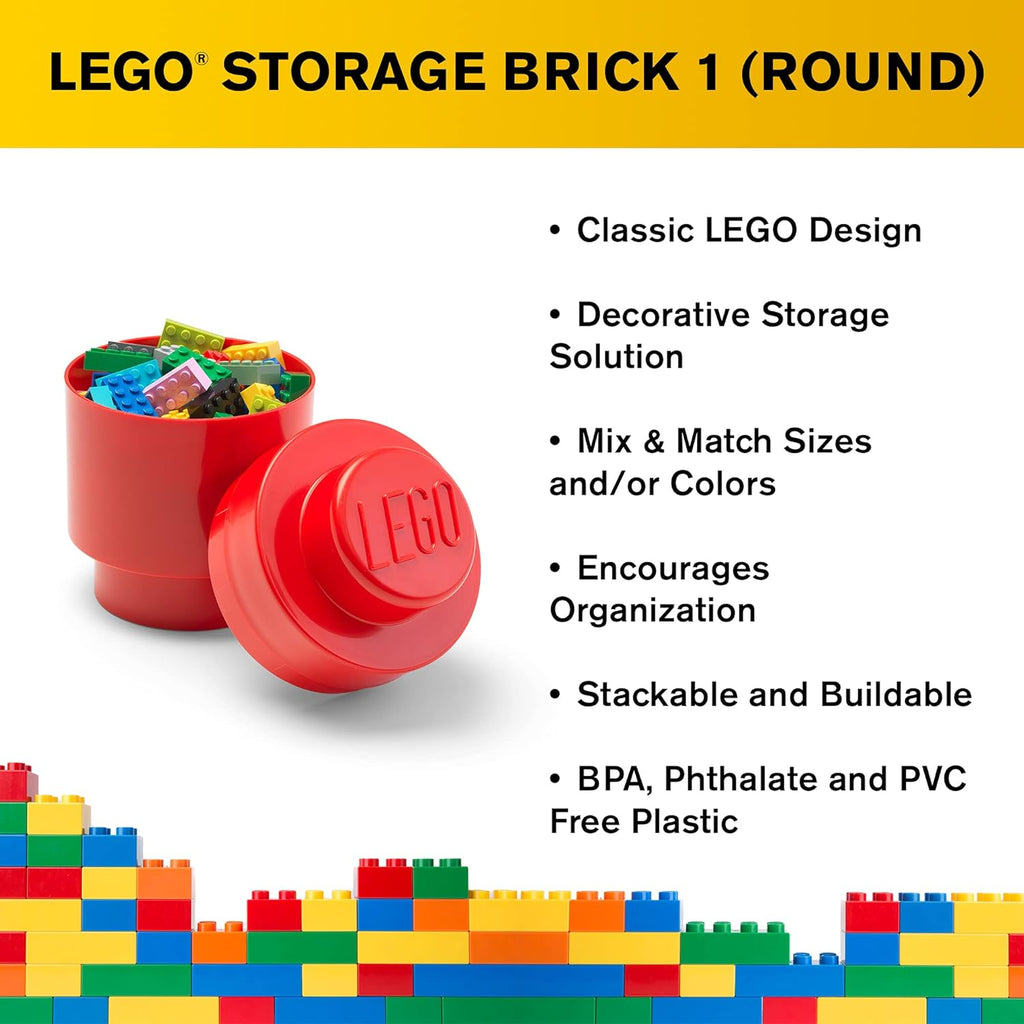 4030 LEGO Storage Brick - 1 Knob Round Red