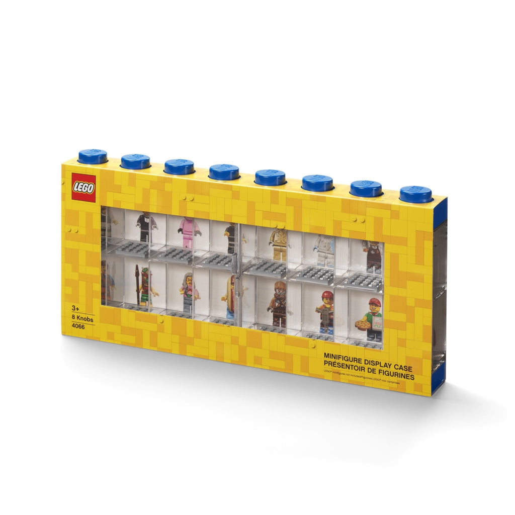 4066 LEGO Minifigure Display Case 16 (8 Knob) - Blue