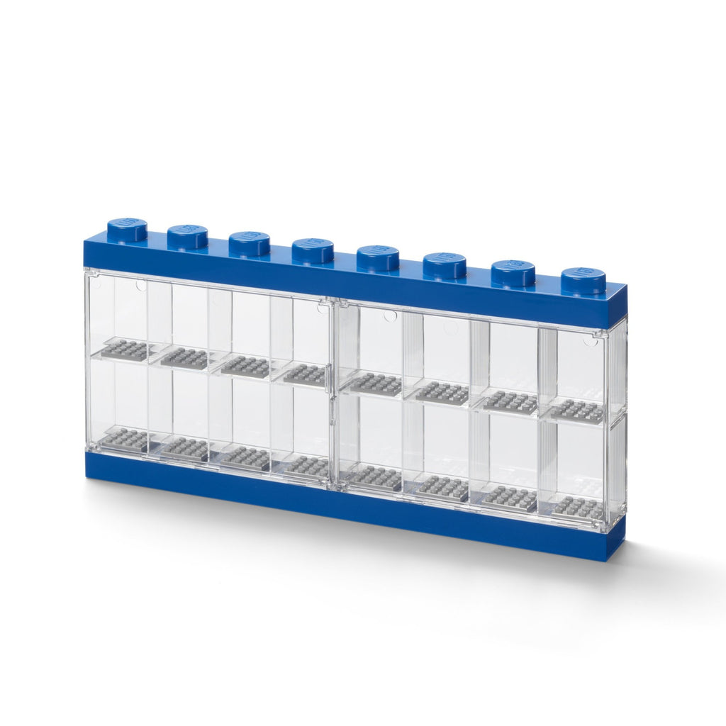 4066 LEGO Minifigure Display Case 16 (8 Knob) - Blue