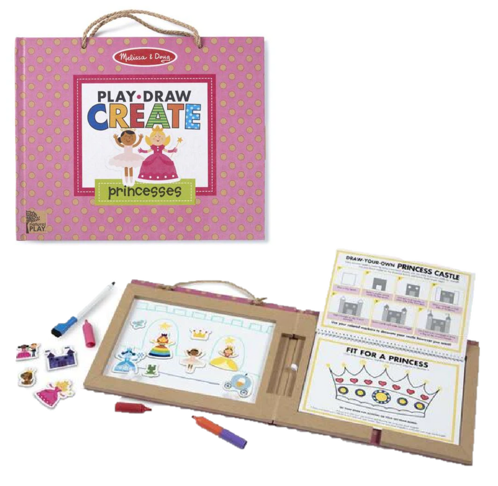 31322 Melissa & Doug Natural Play: Play, Draw, Create Reusable Drawing & Magnet Kit - Princesses