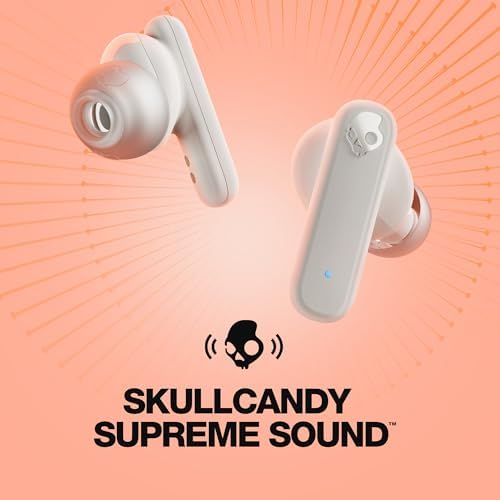 Skullcandy Smokin' Buds in-Ear Wireless Earbuds - Bone/Orange Glow