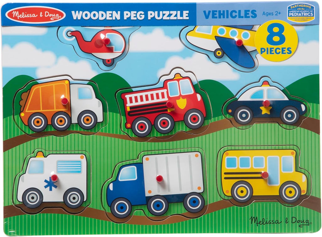 50880 Melissa & Doug Vehicles Peg Puzzle