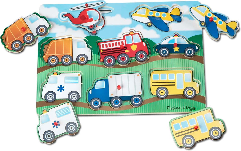 50880 Melissa & Doug Vehicles Peg Puzzle