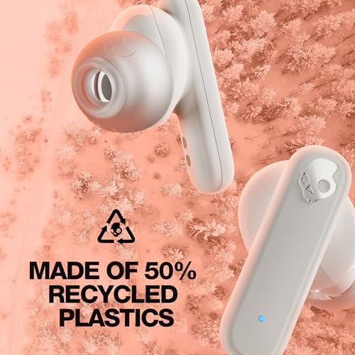 Skullcandy Smokin' Buds in-Ear Wireless Earbuds - Bone/Orange Glow