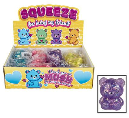 Novelty Ball Stress Glitter Bear Assortment Each