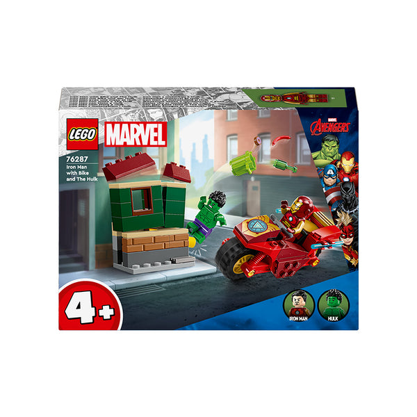 76287 LEGO 4+ Super Heroes Iron Man with Bike and The Hulk