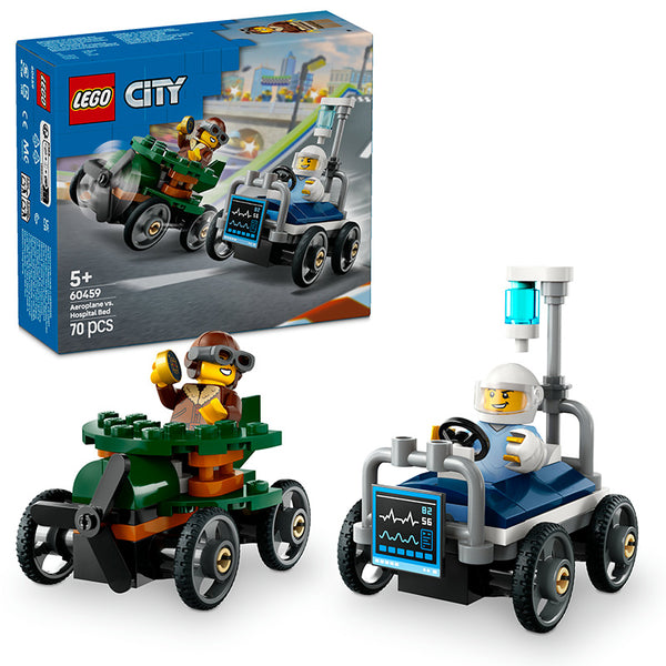 LEGO® City Aeroplane vs. Hospital Bed Race Car Pack 60459