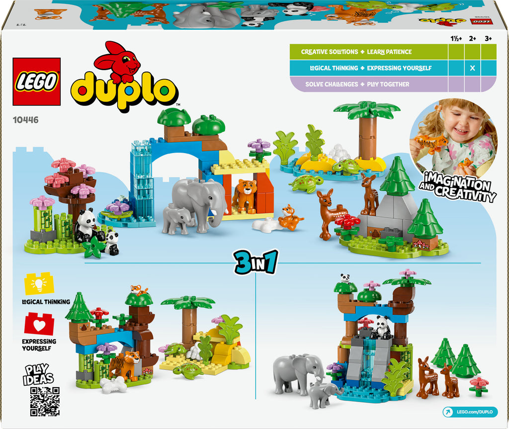 LEGO® DUPLO® 3in1 Wild Animal Families Learning Toy Set 10446