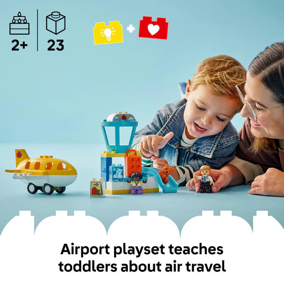 LEGO® DUPLO® Town First Time at the Airport Building Toy for Pretend Play 10443