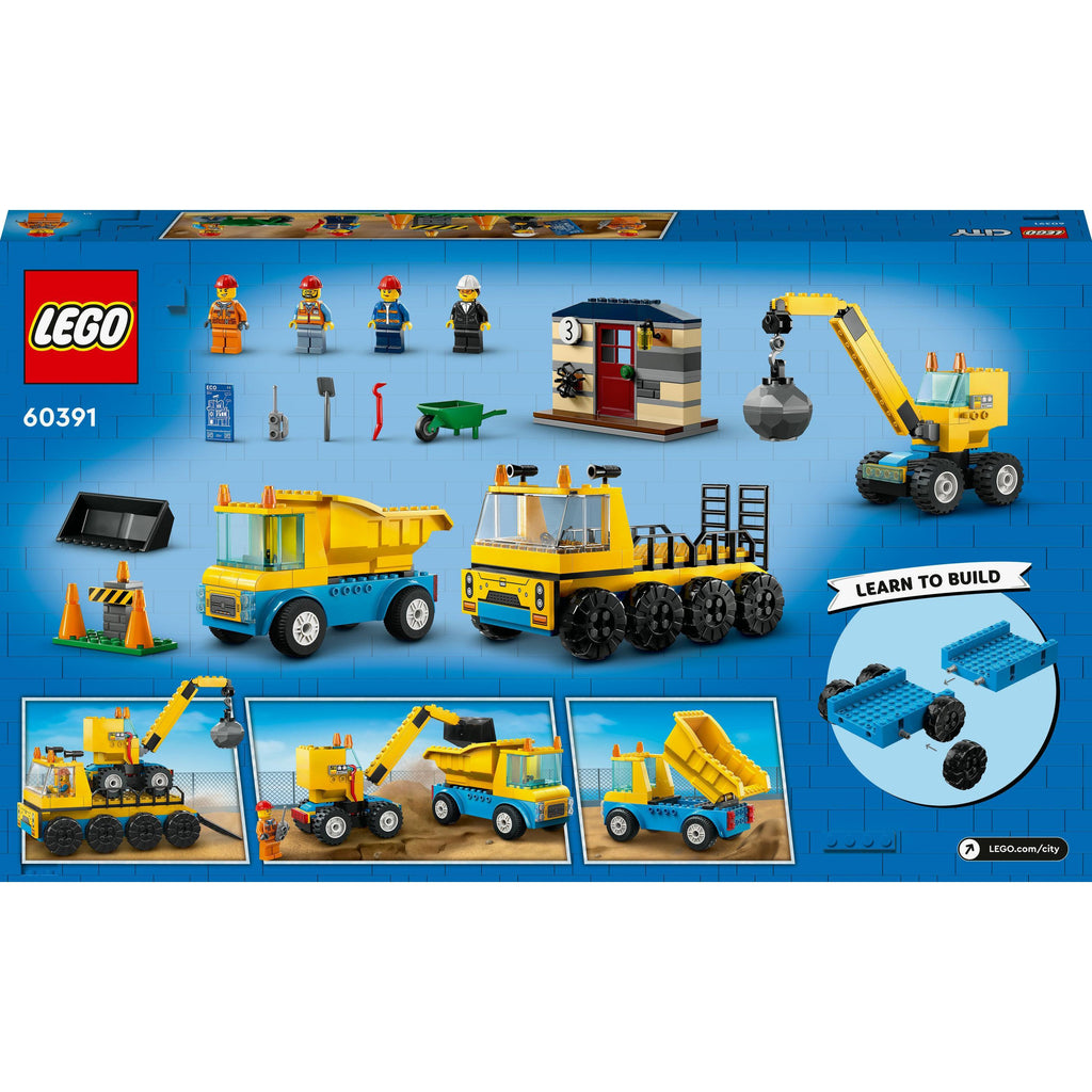 60391 LEGO 4+ City Construction Trucks and Wrecking Ball Crane