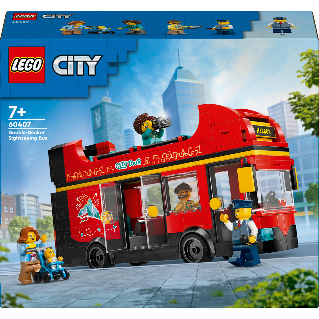 LEGO® City Red Double-Decker Sightseeing Bus Toy Set 60407