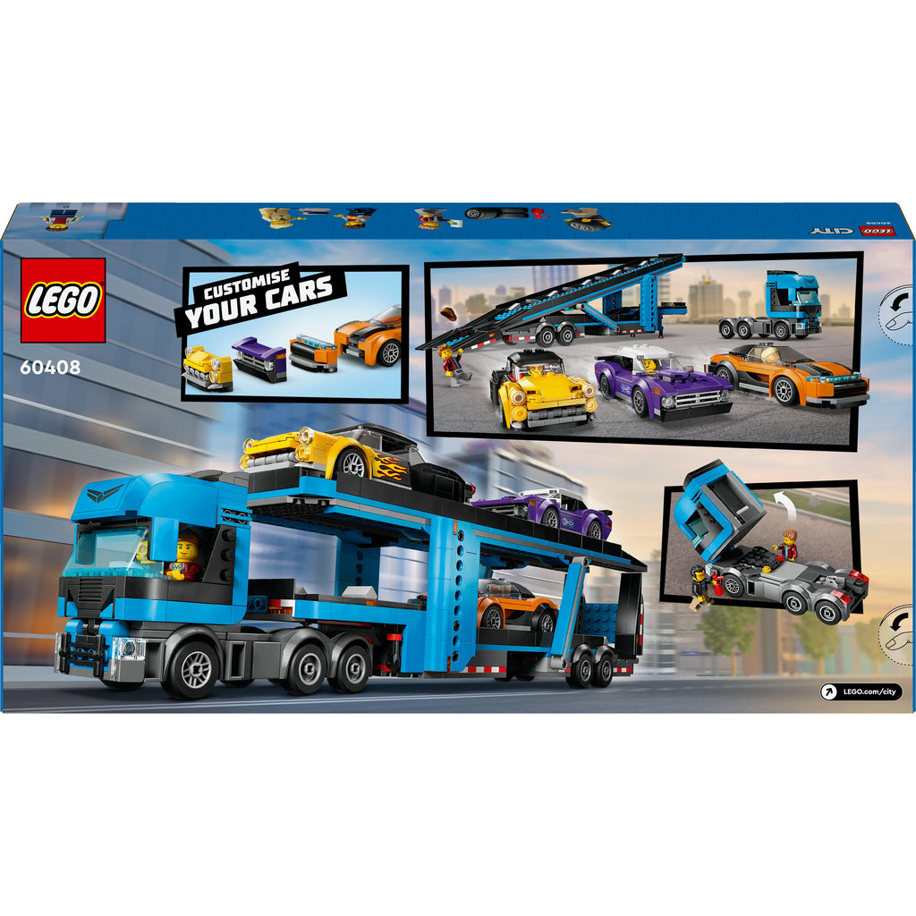 LEGO® City Car Transporter Truck with Sports Cars Toy 60408