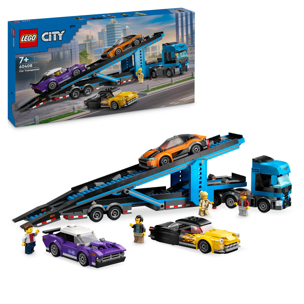 LEGO® City Car Transporter Truck with Sports Cars Toy 60408