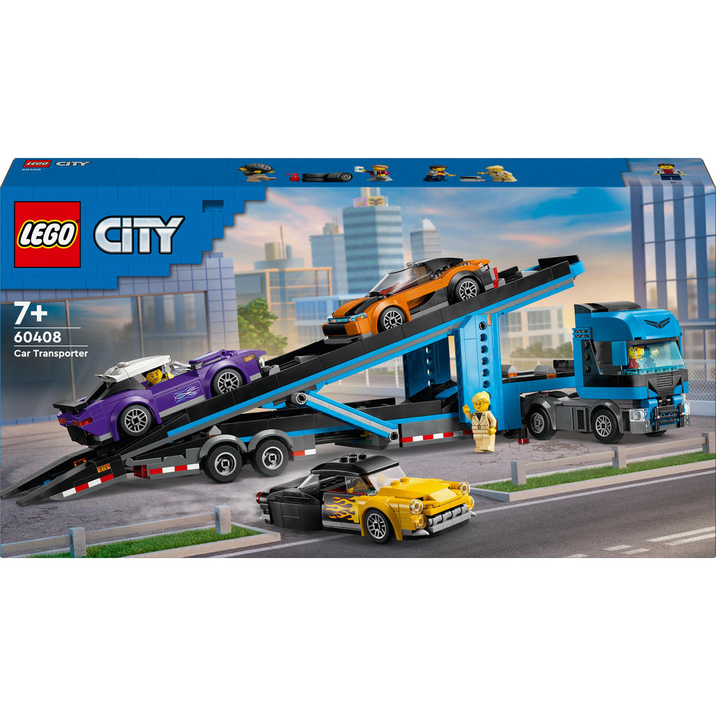 LEGO® City Car Transporter Truck with Sports Cars Toy 60408