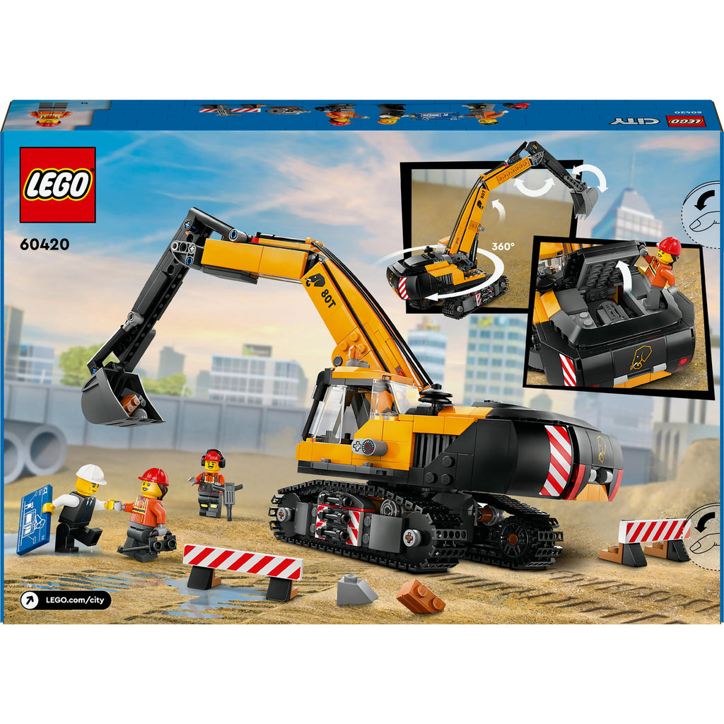 LEGO® City Yellow Construction Excavator Digger Toy Set 60420