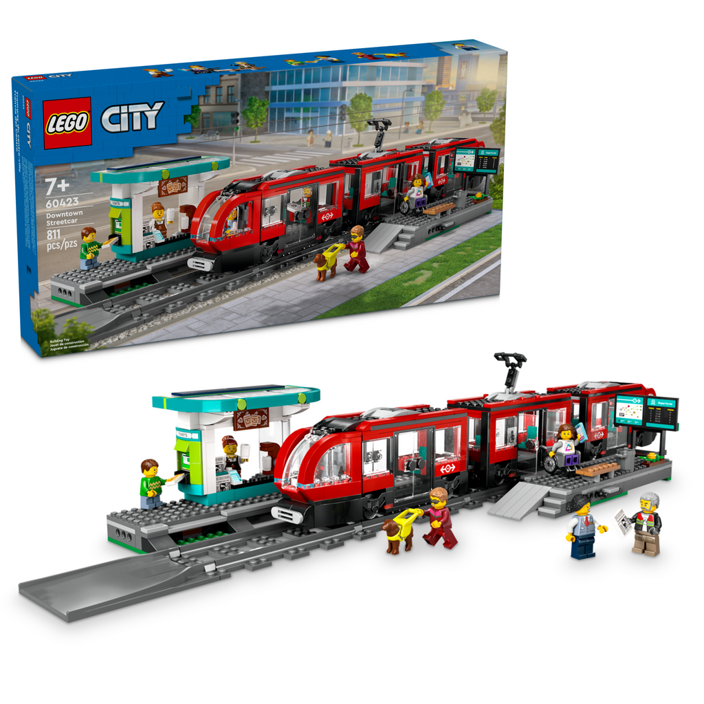 LEGO® City Downtown Tram and Station Building Toy Set 60423