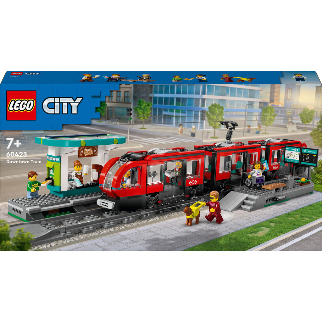 LEGO® City Downtown Tram and Station Building Toy Set 60423