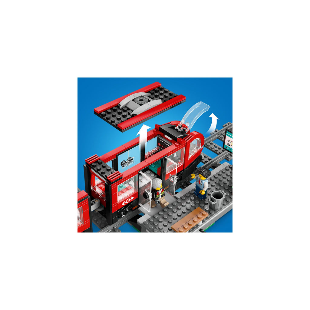 LEGO® City Downtown Tram and Station Building Toy Set 60423