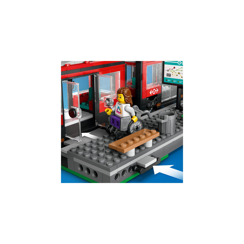 LEGO® City Downtown Tram and Station Building Toy Set 60423