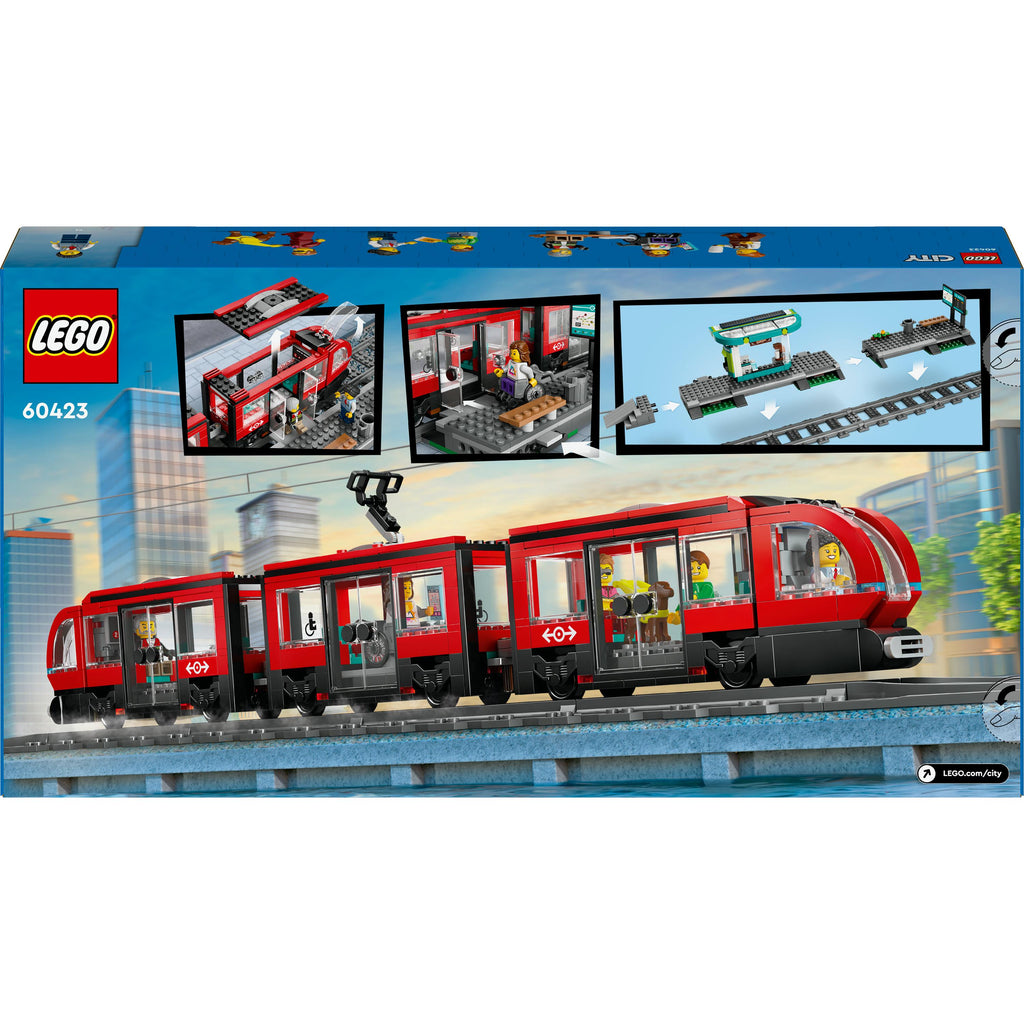 LEGO® City Downtown Tram and Station Building Toy Set 60423