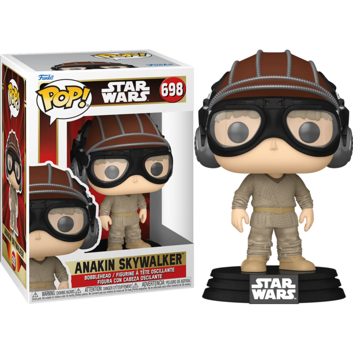 698 Funko POP! Star Wars Episode 1 - The Phantom Menace 25th Anniversary Anakin Skywalker with Pod Racing Helmet