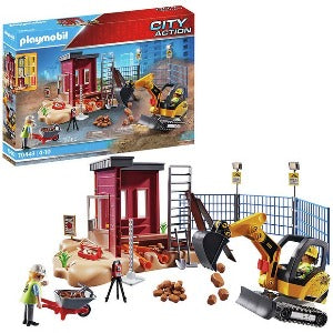 70443 Playmobil Mini Excavator with Building Section
