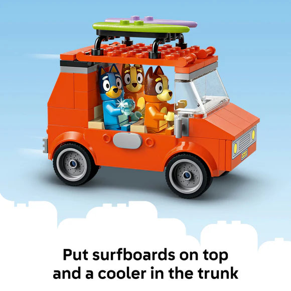 LEGO® Bluey: Bluey’s Beach & Family Car Trip, Preschool Toy Building Kit 11202