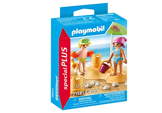 71581 Playmobil Kids with Sand Castle