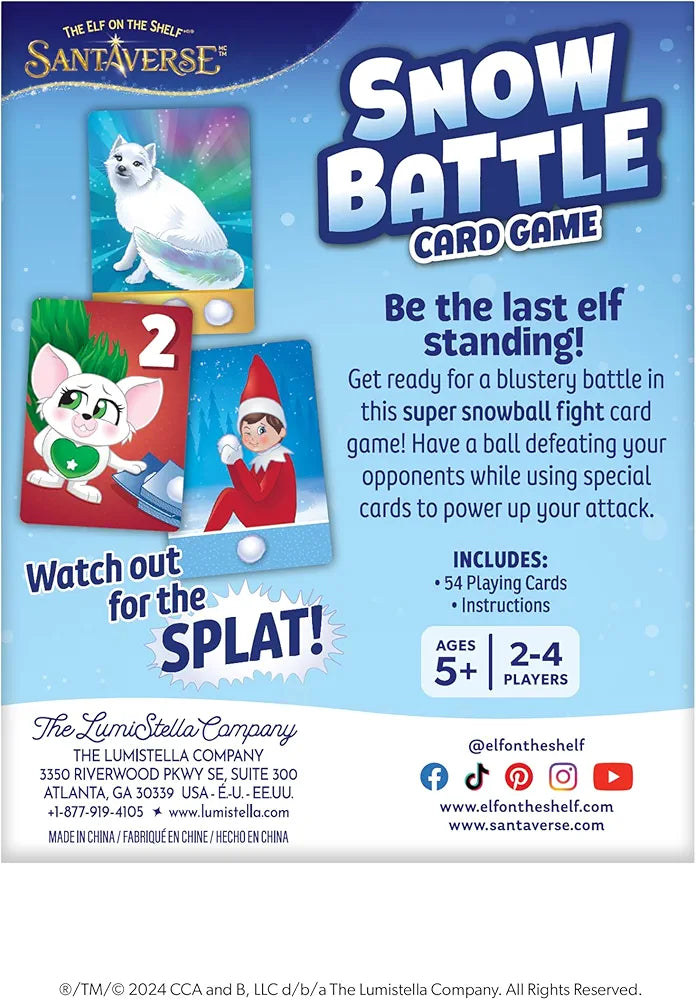 The Elf on the Shelf Snow Battle Card Game