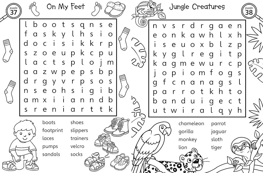 Big and Easy Word Searches: Parrot