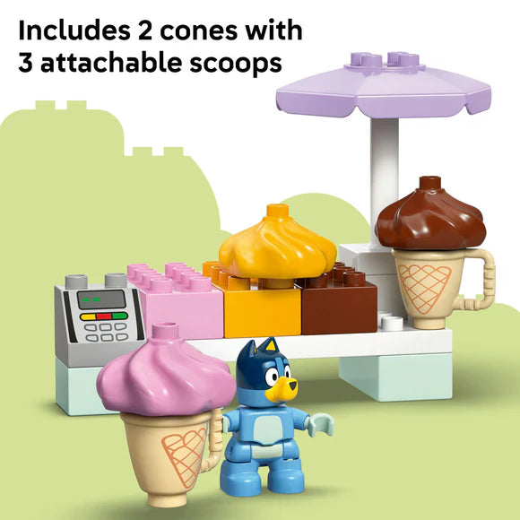LEGO® DUPLO® Bluey Ice Cream Trip with Bluey Toddler Toy 10458