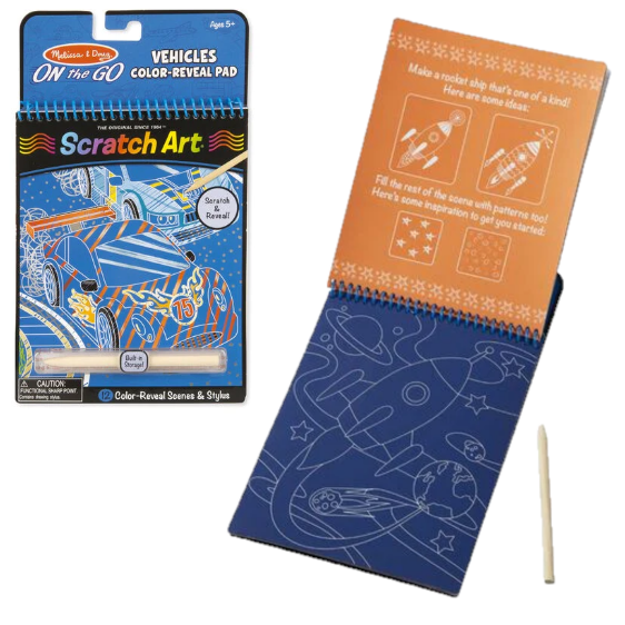 9141 Melissa & Doug Scratch Art Vehicles