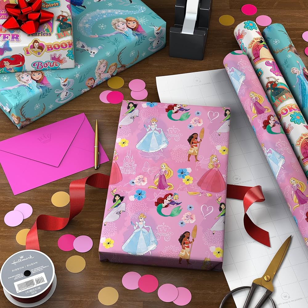 Disney Themed Single Roll Wrapping Paper Litho Asstd Each