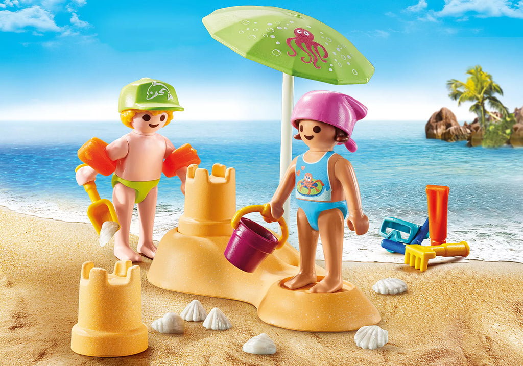 71581 Playmobil Kids with Sand Castle