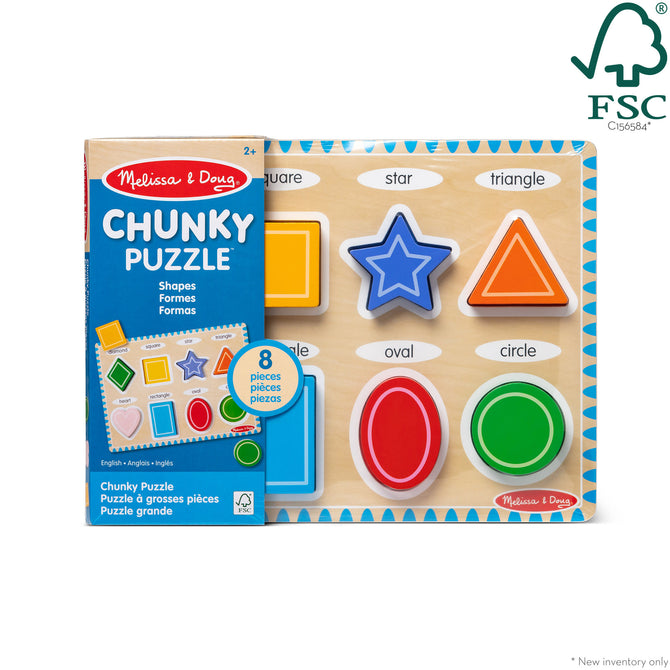 3730 Melissa & Doug Shapes Chunky Puzzle