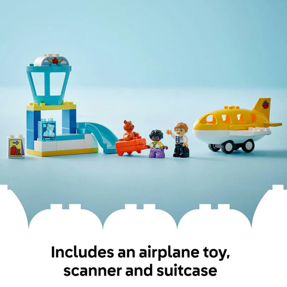 LEGO® DUPLO® Town First Time at the Airport Building Toy for Pretend Play 10443