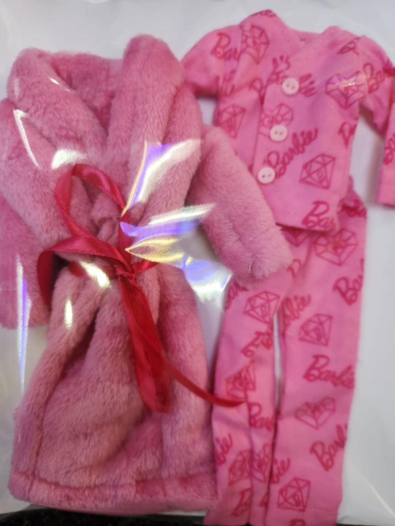 Barbi Designs PJ's with Gown - Pink