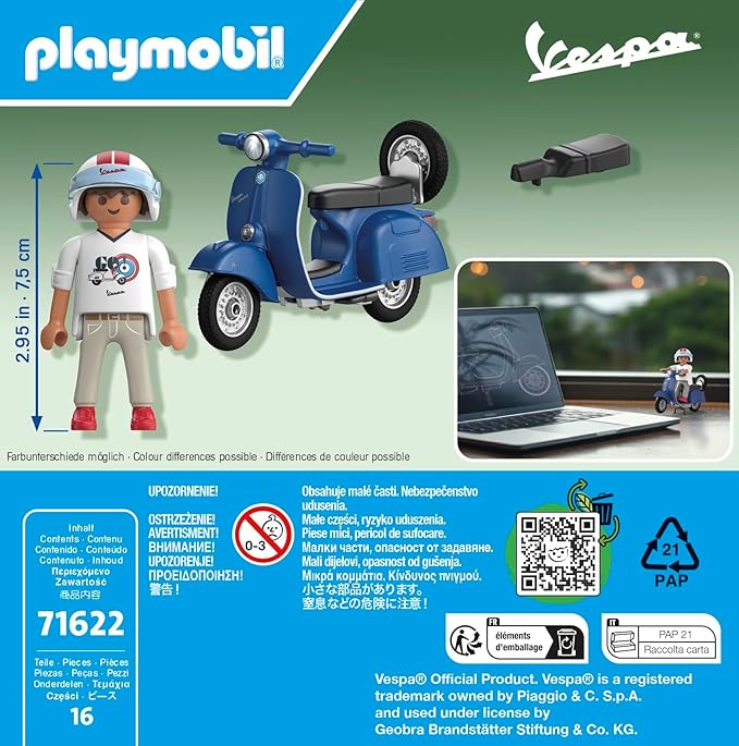 71622 Playmobil Vespa 150 Sprint Veloce, Blue