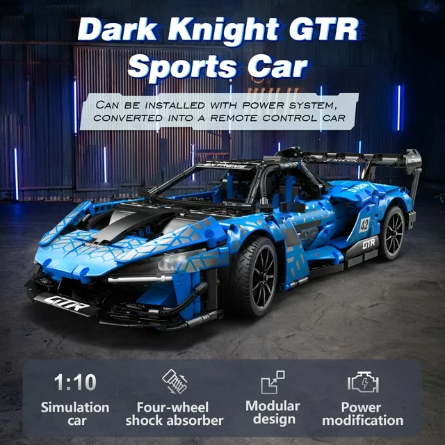 CaDa 1/10 Dark Knight GTR (2088pcs) Can Upgrade to RC