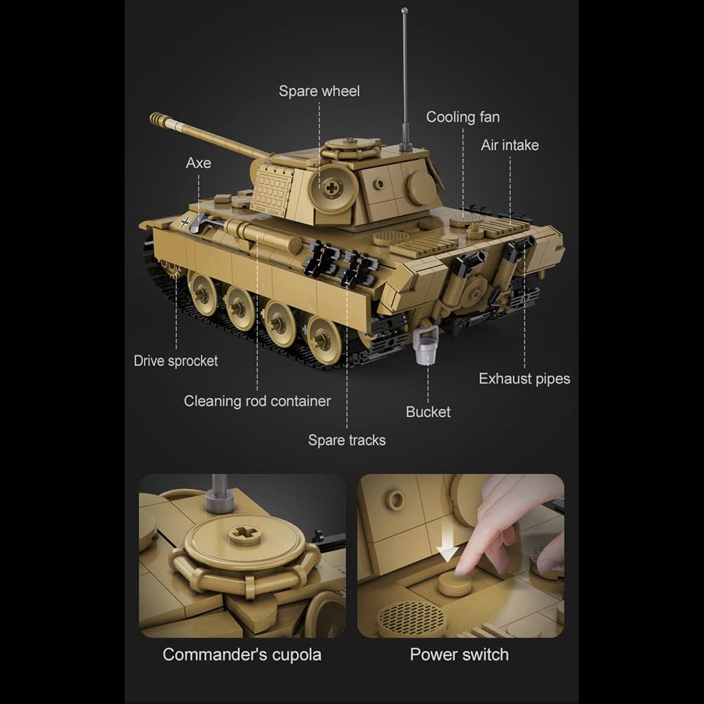 CaDa Panther Tank (907 pcs) (FULL RC)
