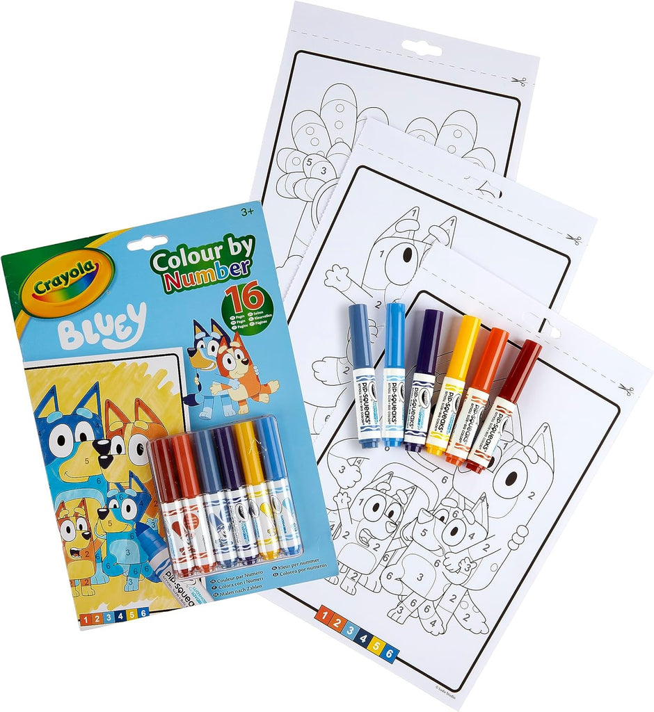 Crayola Colour By Number - Bluey