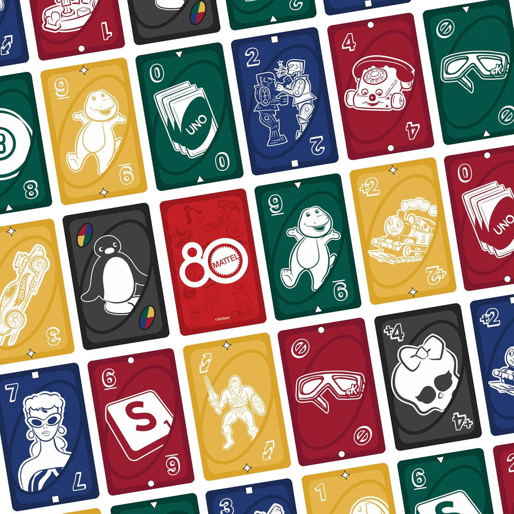 UNO Mattel 80th Anniversary Ruby Red