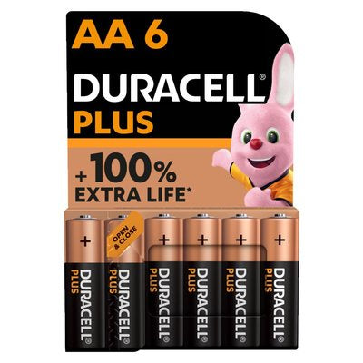 Duracell Mainline Plus AA Batteries - 6 Pack