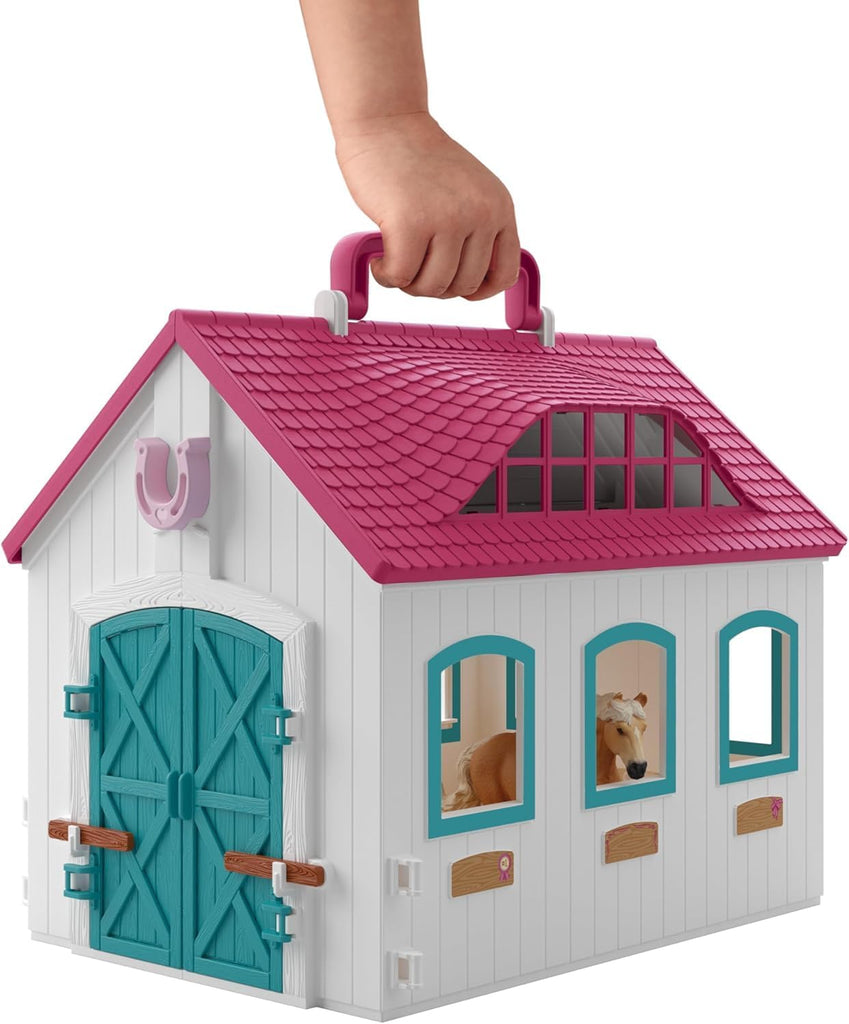 42703 Schleich Horse Club - Open Stable Set - Little Horseshoe (60 Pieces)